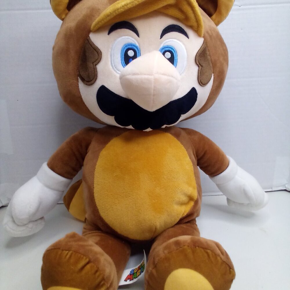 Super Mario Brothers Mario Raccoon Plush Toy 24" 2021 - Picture 2 of 14